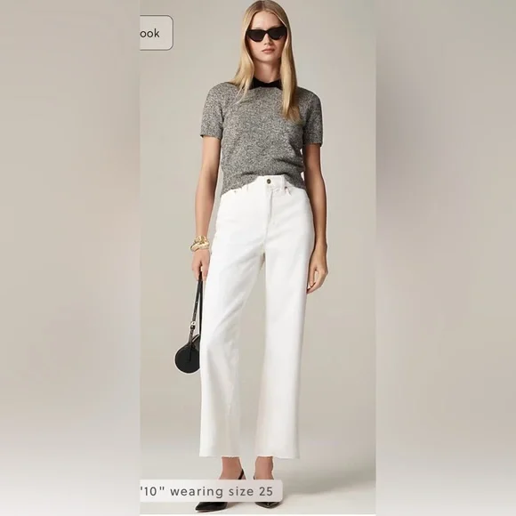 Crew Jeans Jcrew Petite Slimwide Jean In White Poshmark